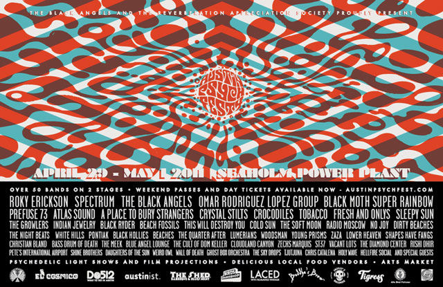Official poster for Austin Psych Fest 2011